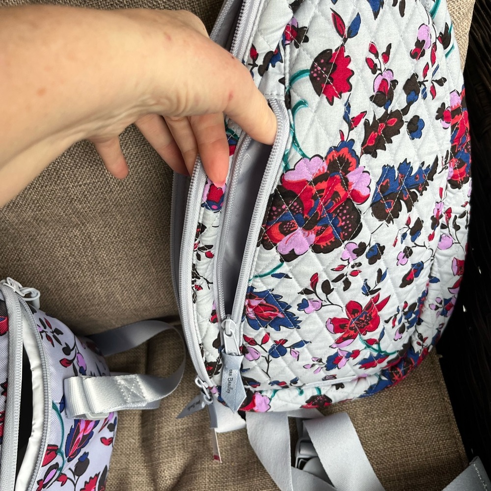 Vera Bradley Set: Sling Backpack and Stay Cooler - Picture 10 of 11